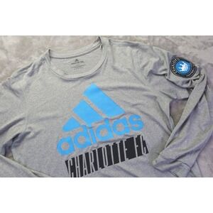 Adidas Creator Tee Long Sleeve Gray Charlotte FC Soccer Men's L